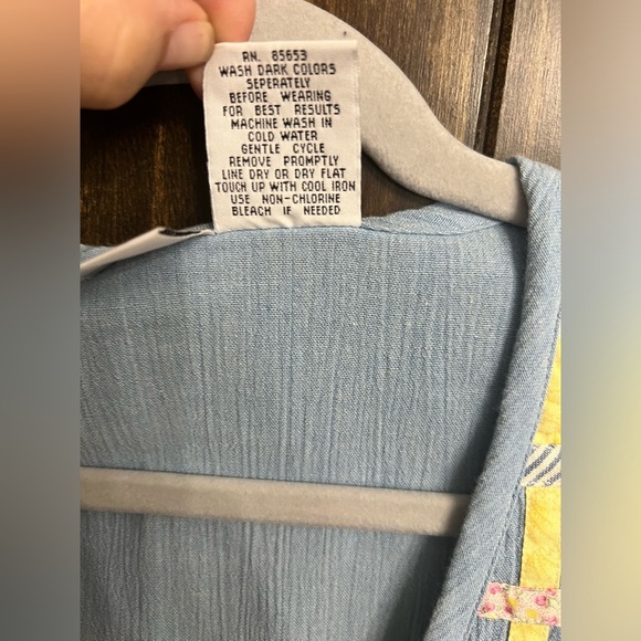 Vintage 1990s Women's Vest Cottage Core Napa Valley Lattice Patchwork-Size:L - Picture 5 of 13